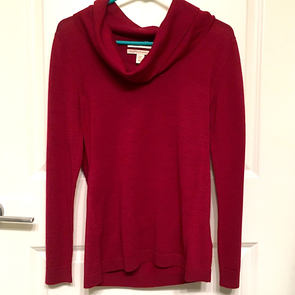Merino Wool Cozy Cowl Neck Sweater